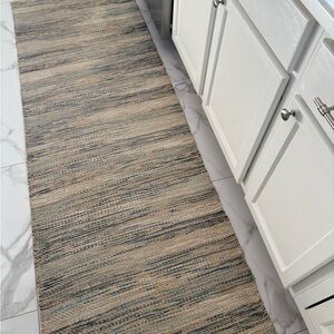 2x7 threshold indigo jute runner